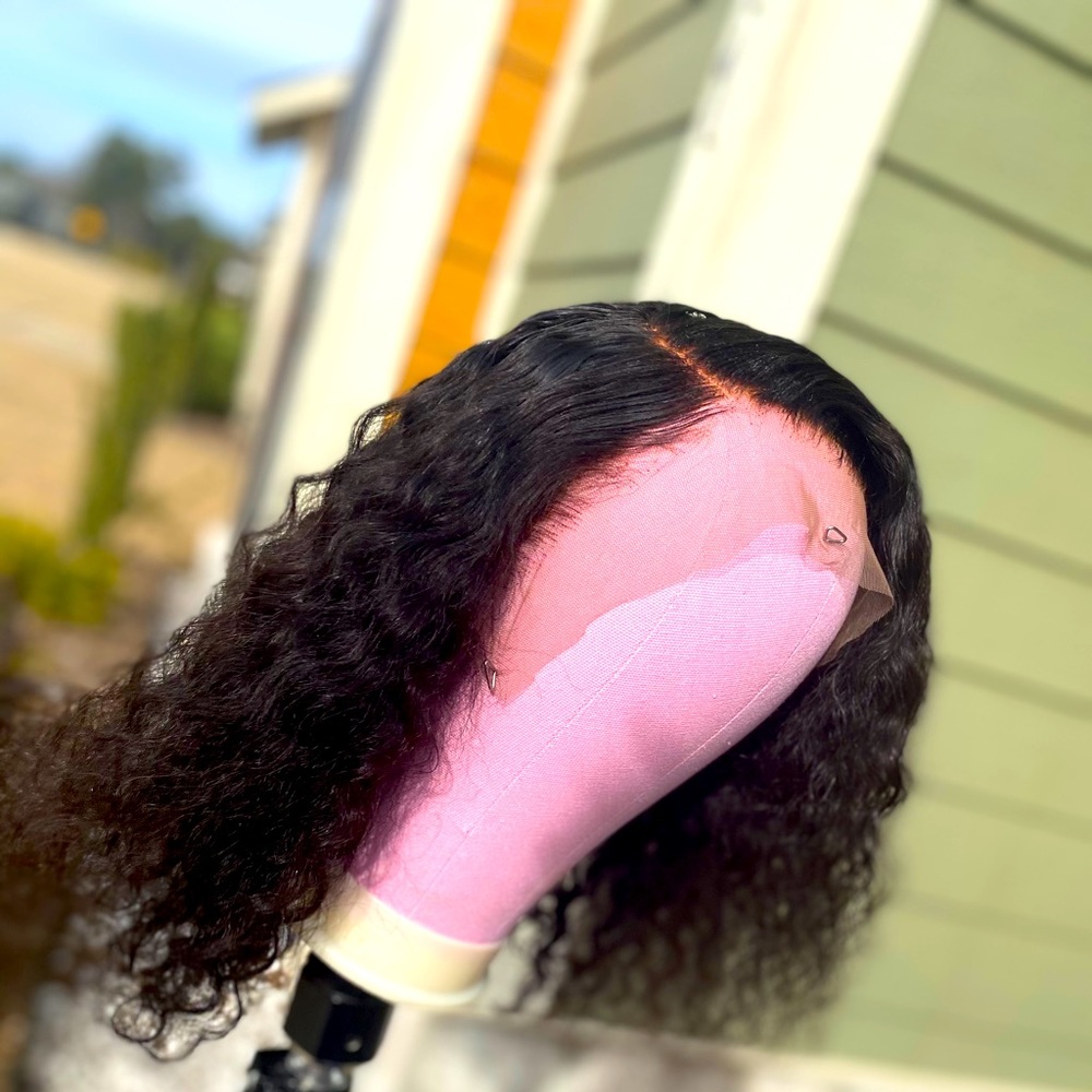 Curly lace front wig